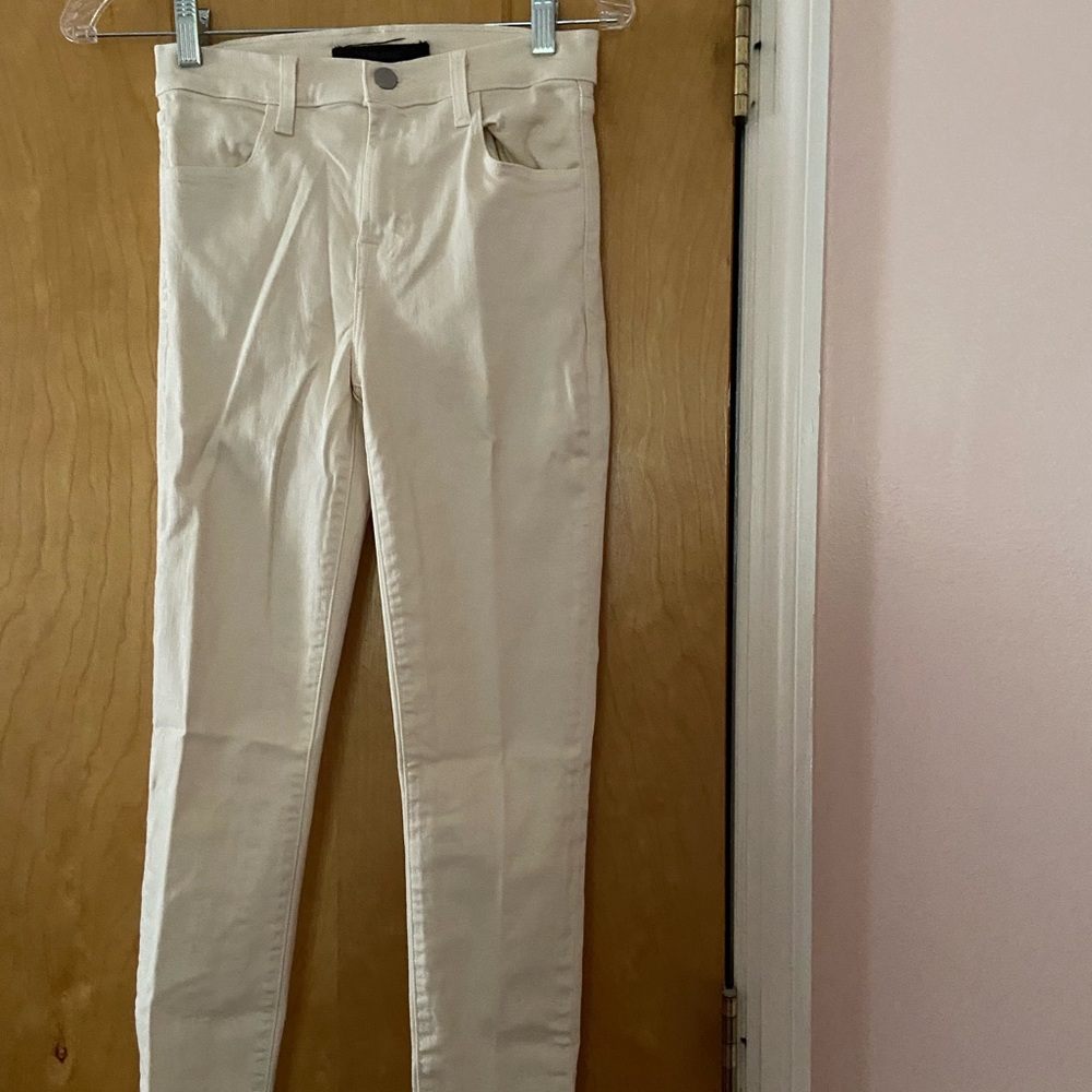 JBrand cream color skinny jeans